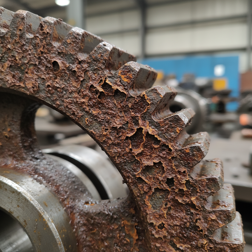 corroded spur gear