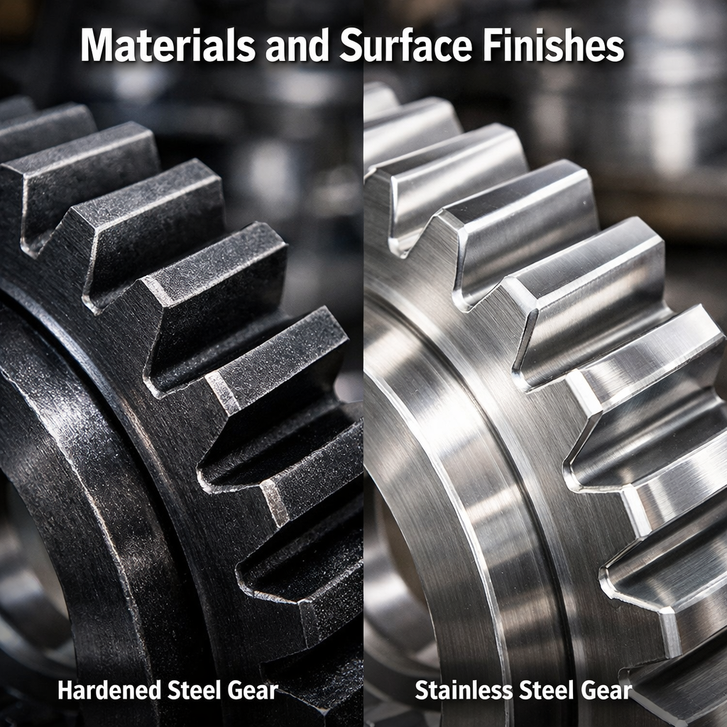 gear materials and finishes