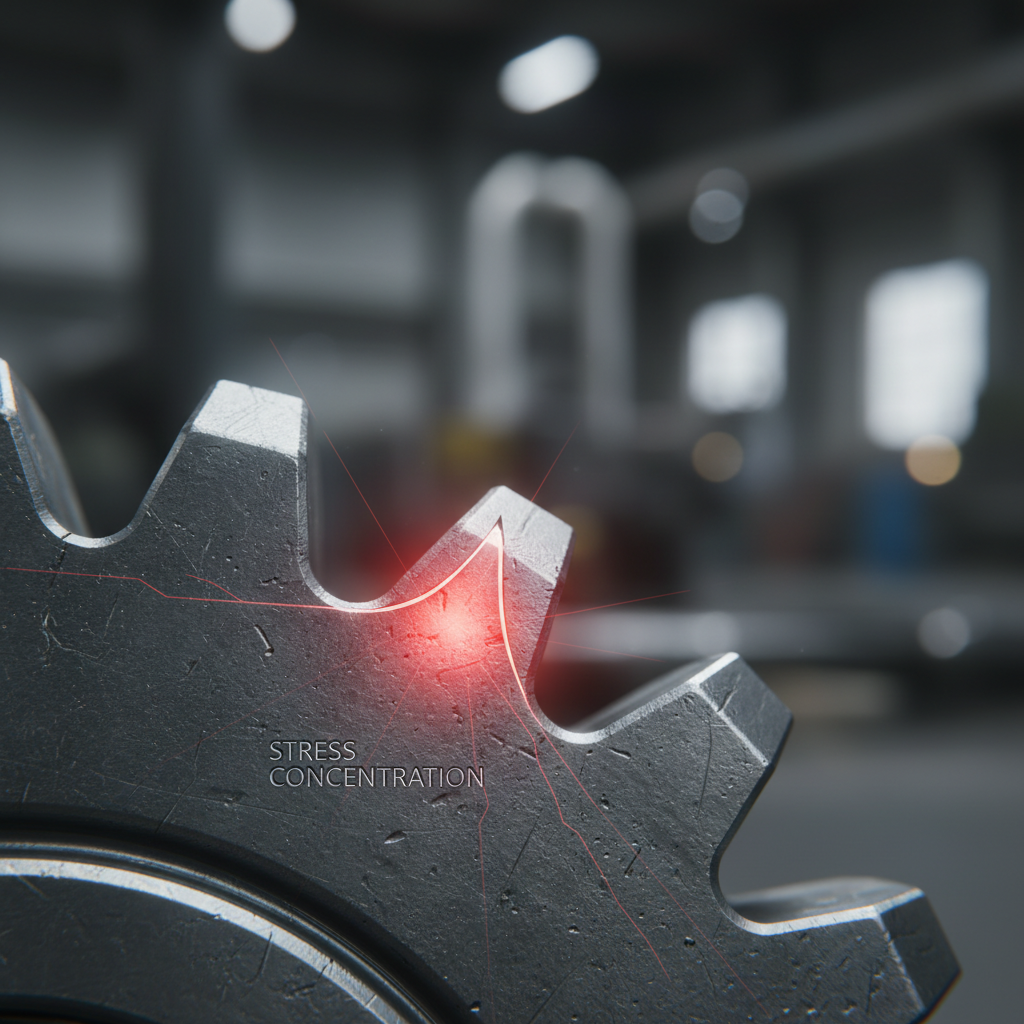 Gear tooth stress concentration