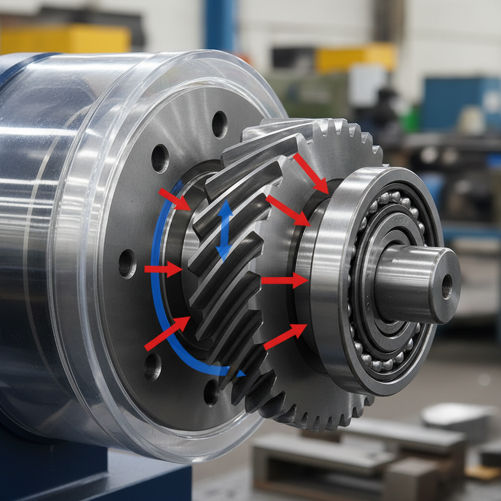 helical gear thrust forces bearings