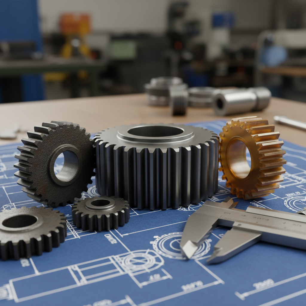 Industrial gear materials blueprint