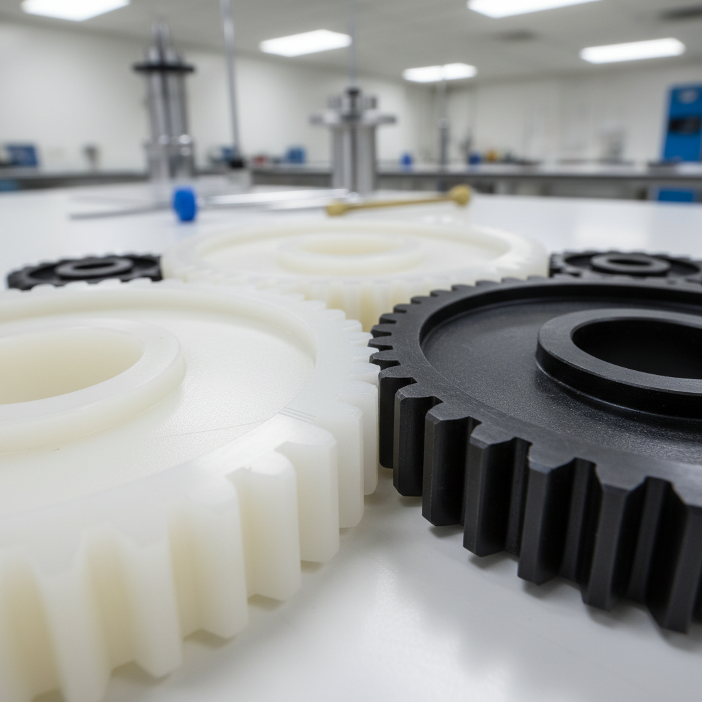 Macro shot nylon acetal gears