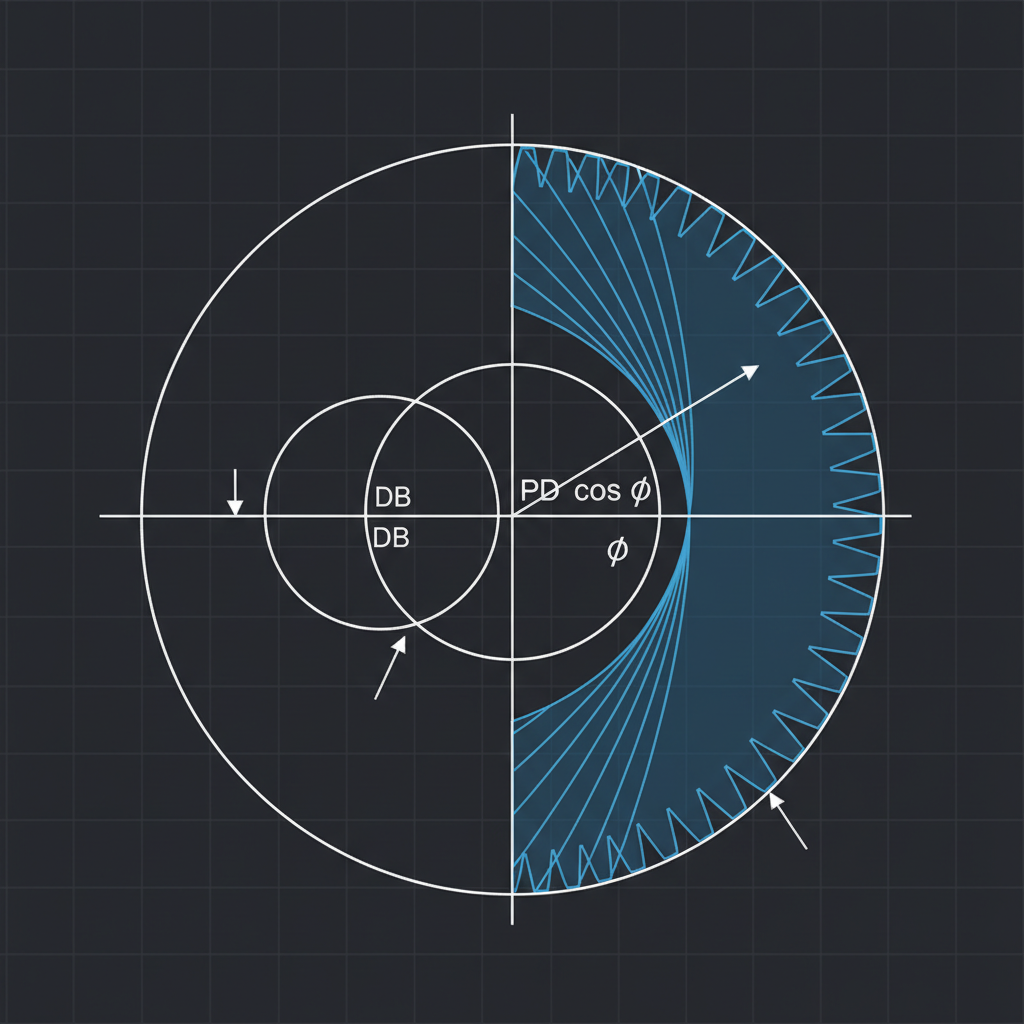 Spur Gear Base Diameter Calculation