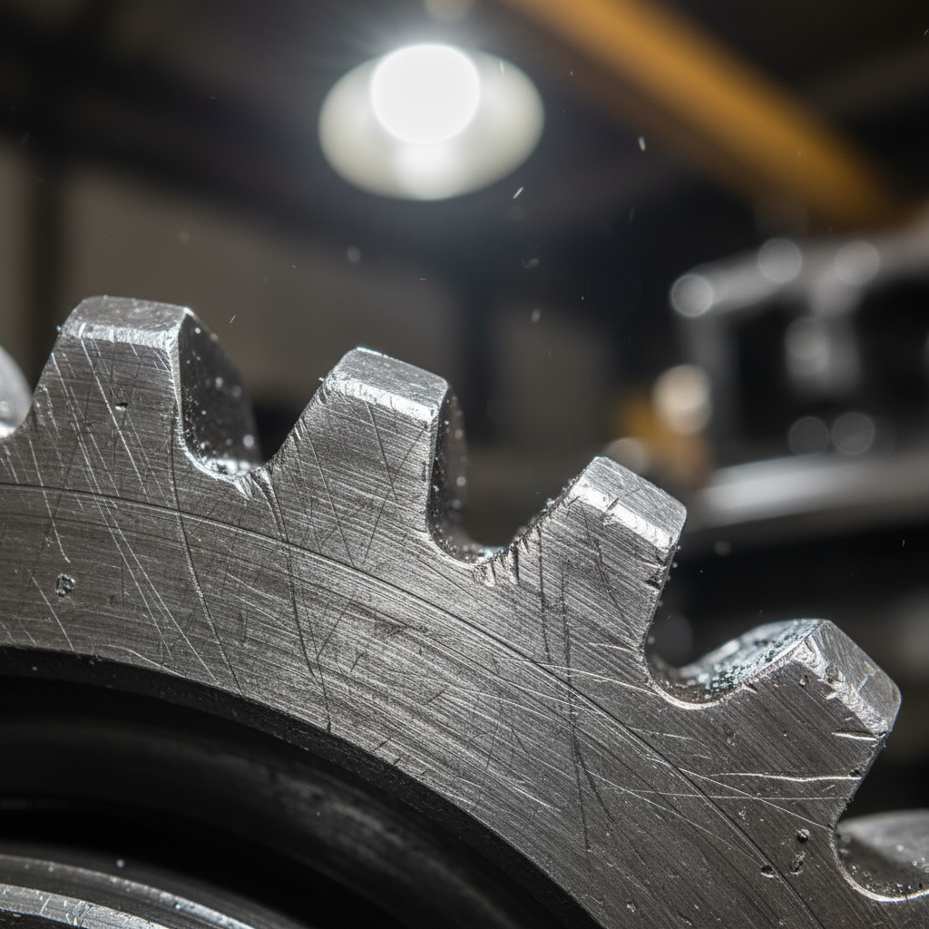 worn gear tooth macro